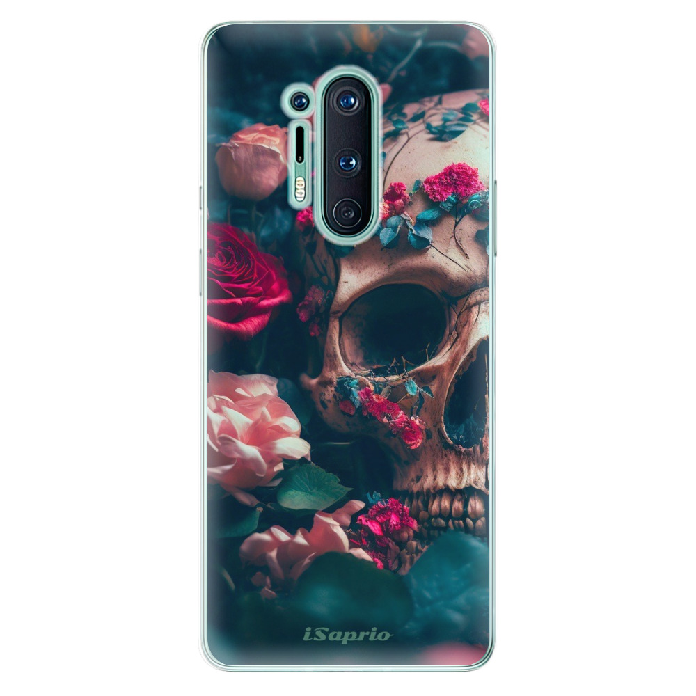 Odolné silikonové pouzdro iSaprio - Skull in Roses - OnePlus 8 Pro