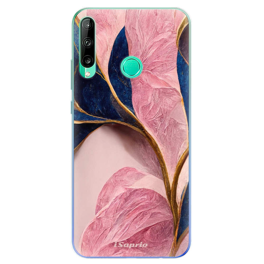 Odolné silikonové pouzdro iSaprio - Pink Blue Leaves - Huawei P40 Lite E