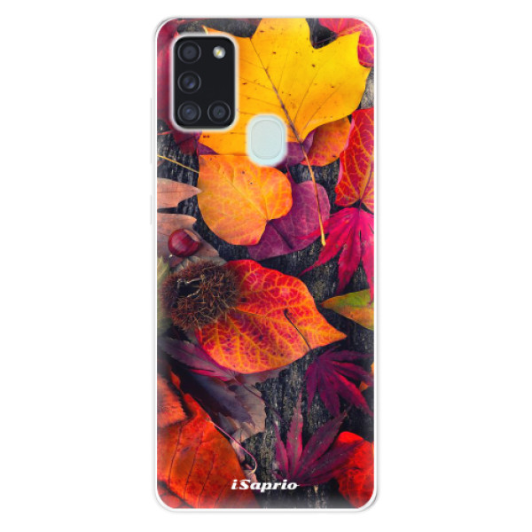 Odolné silikonové pouzdro iSaprio - Autumn Leaves 03 - Samsung Galaxy A21s