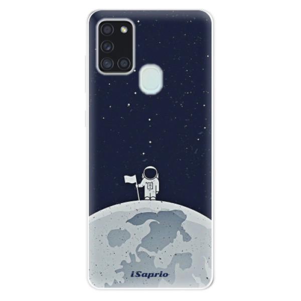 Odolné silikonové pouzdro iSaprio - On The Moon 10 na mobil Samsung Galaxy A21s (Odolný silikonový kryt, obal, pouzdro iSaprio s motivem On The Moon 10 na mobilní telefon Samsung Galaxy A21s)