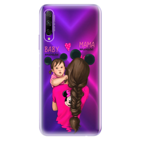 Odolné silikonové pouzdro iSaprio - Mama Mouse Brunette and Girl - Honor 9X Pro