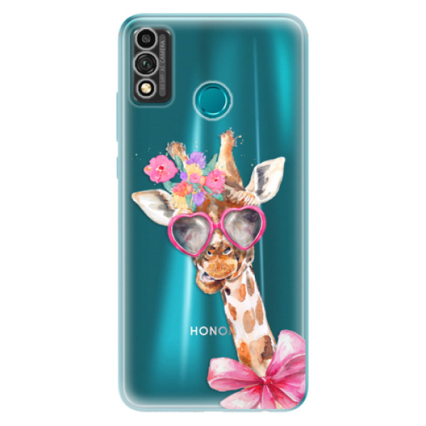 Odolné silikonové pouzdro iSaprio - Lady Giraffe - Honor 9X Lite