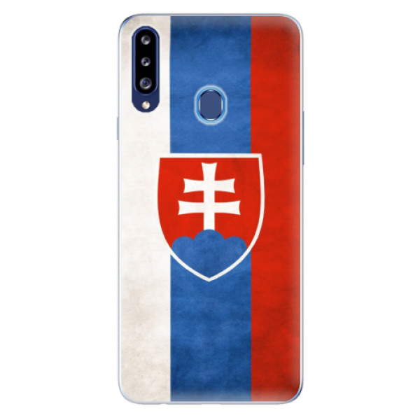 Odolné silikonové pouzdro iSaprio - Slovakia Flag - Samsung Galaxy A20s