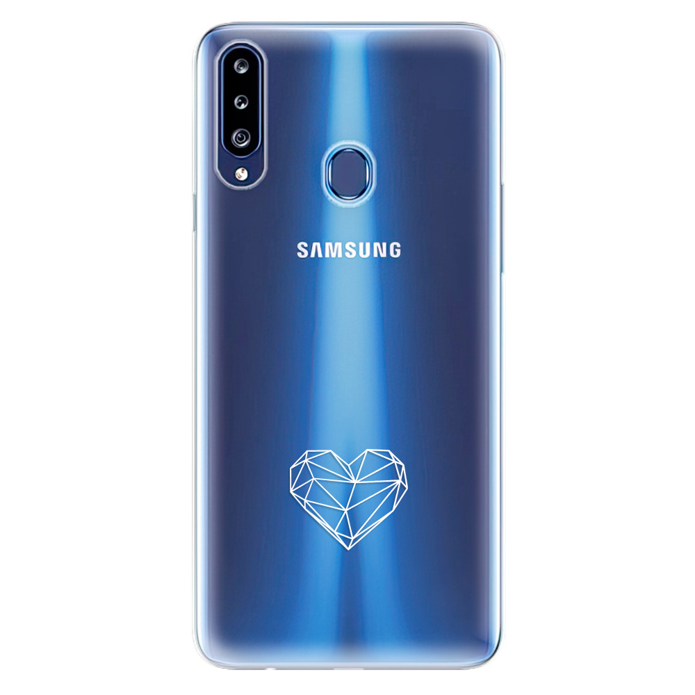 Odolné silikonové pouzdro iSaprio - čiré - Digital Love - Samsung Galaxy A20s