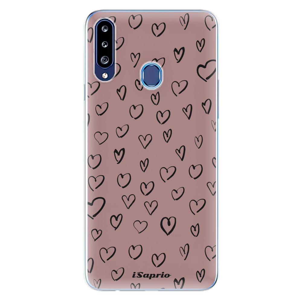 Odolné silikonové pouzdro iSaprio - Heart Dark - Samsung Galaxy A20s