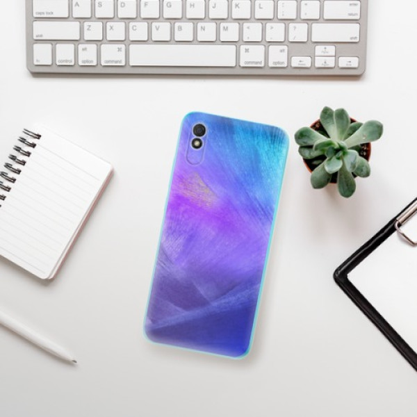 Odolné silikonové pouzdro iSaprio - Purple Feathers - Xiaomi Redmi 9A