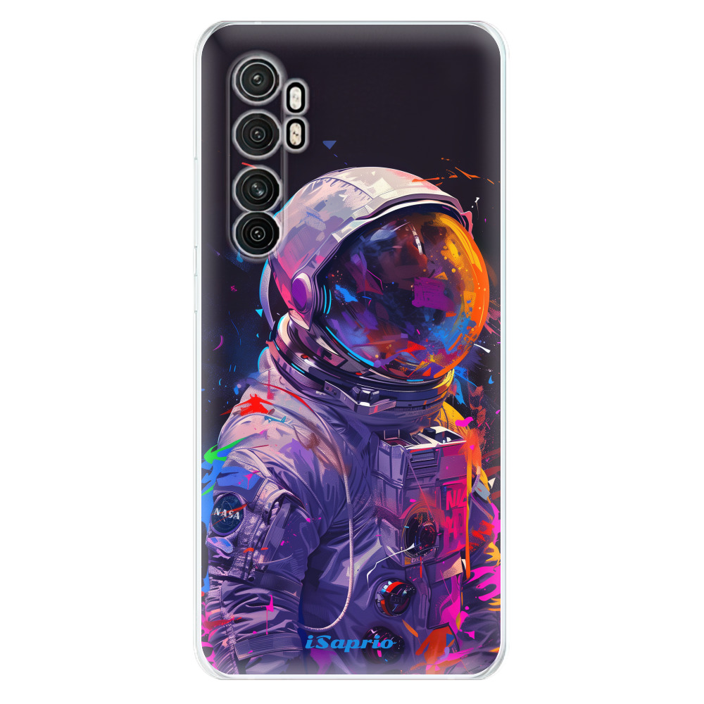 Odolné silikonové pouzdro iSaprio - Neon Astronaut - Xiaomi Mi Note 10 Lite