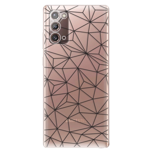 Odolné silikonové pouzdro iSaprio - Abstract Triangles 03 - black - Samsung Galaxy Note 20