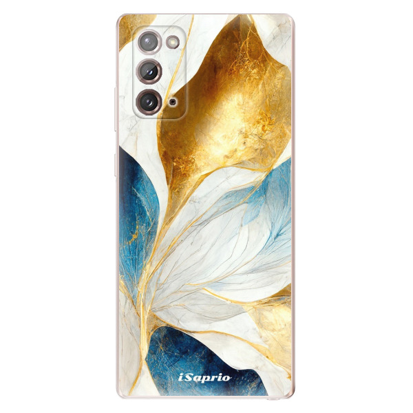 Odolné silikonové pouzdro iSaprio - Blue Leaves - Samsung Galaxy Note 20