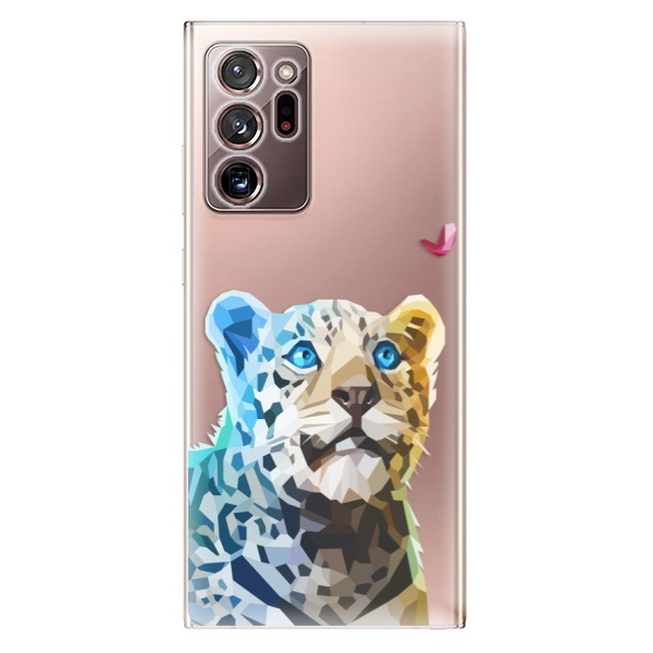 Odolné silikonové pouzdro iSaprio - Leopard With Butterfly - Samsung Galaxy Note 20 Ultra