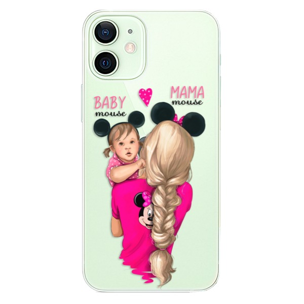 Plastové pouzdro iSaprio - Mama Mouse Blond and Girl na mobil Apple iPhone 12 Mini - výprodej (Plastový kryt, obal, pouzdro iSaprio - Mama Mouse Blond and Girl na mobilní telefon Apple iPhone 12 Mini)
