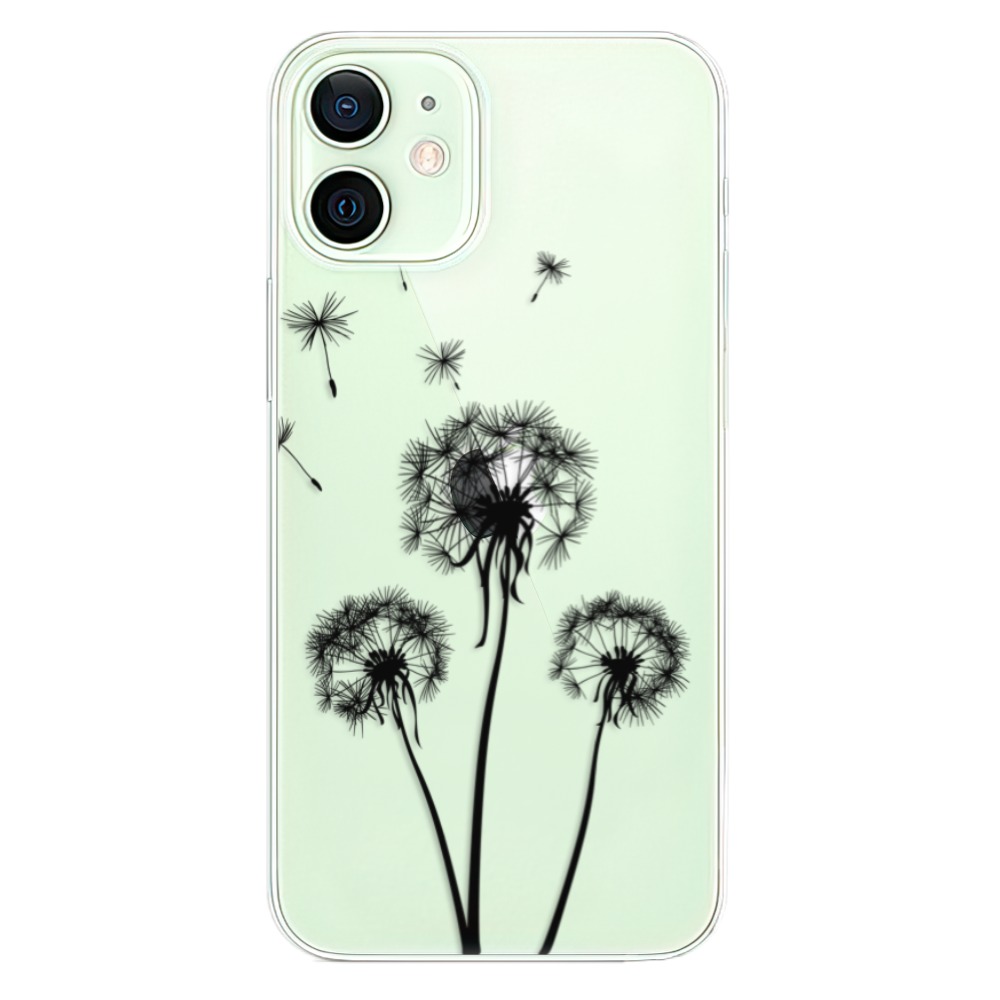 Plastové pouzdro iSaprio - Three Dandelions - black - iPhone 12