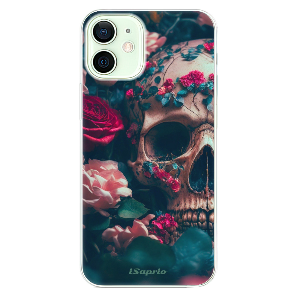 Odolné silikonové pouzdro iSaprio - Skull in Roses - iPhone 12 mini
