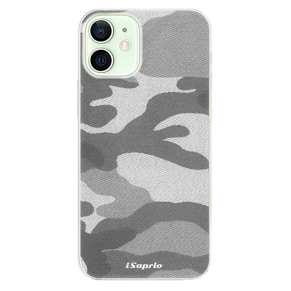 Odolné silikonové pouzdro iSaprio - Gray Camuflage 02 - iPhone 12