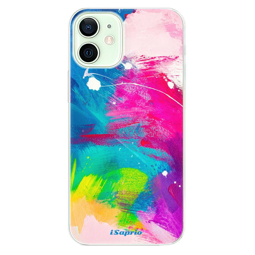 Odolné silikonové pouzdro iSaprio - Abstract Paint 03 - iPhone 12