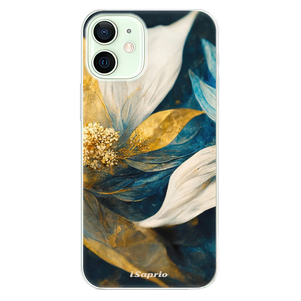 Levně Odolné silikonové pouzdro iSaprio - Gold Petals - iPhone 12