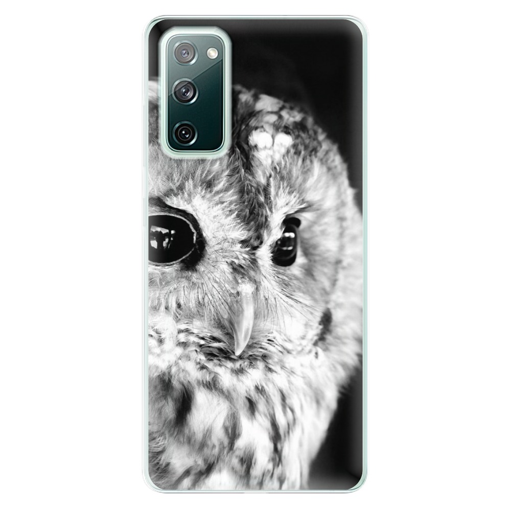 Odolné silikonové pouzdro iSaprio - BW Owl - Samsung Galaxy S20 FE