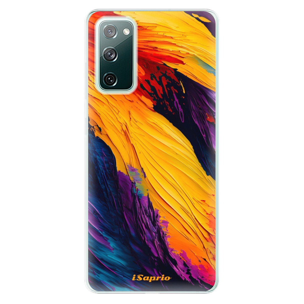 Odolné silikonové pouzdro iSaprio - Orange Paint - Samsung Galaxy S20 FE