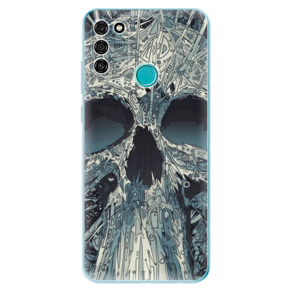Odolné silikonové pouzdro iSaprio - Abstract Skull - Honor 9A