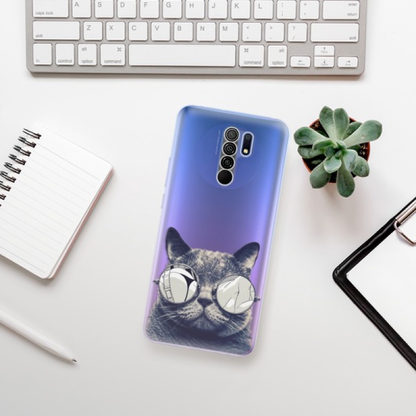 Odolné silikonové pouzdro iSaprio - Crazy Cat 01 - Xiaomi Redmi 9