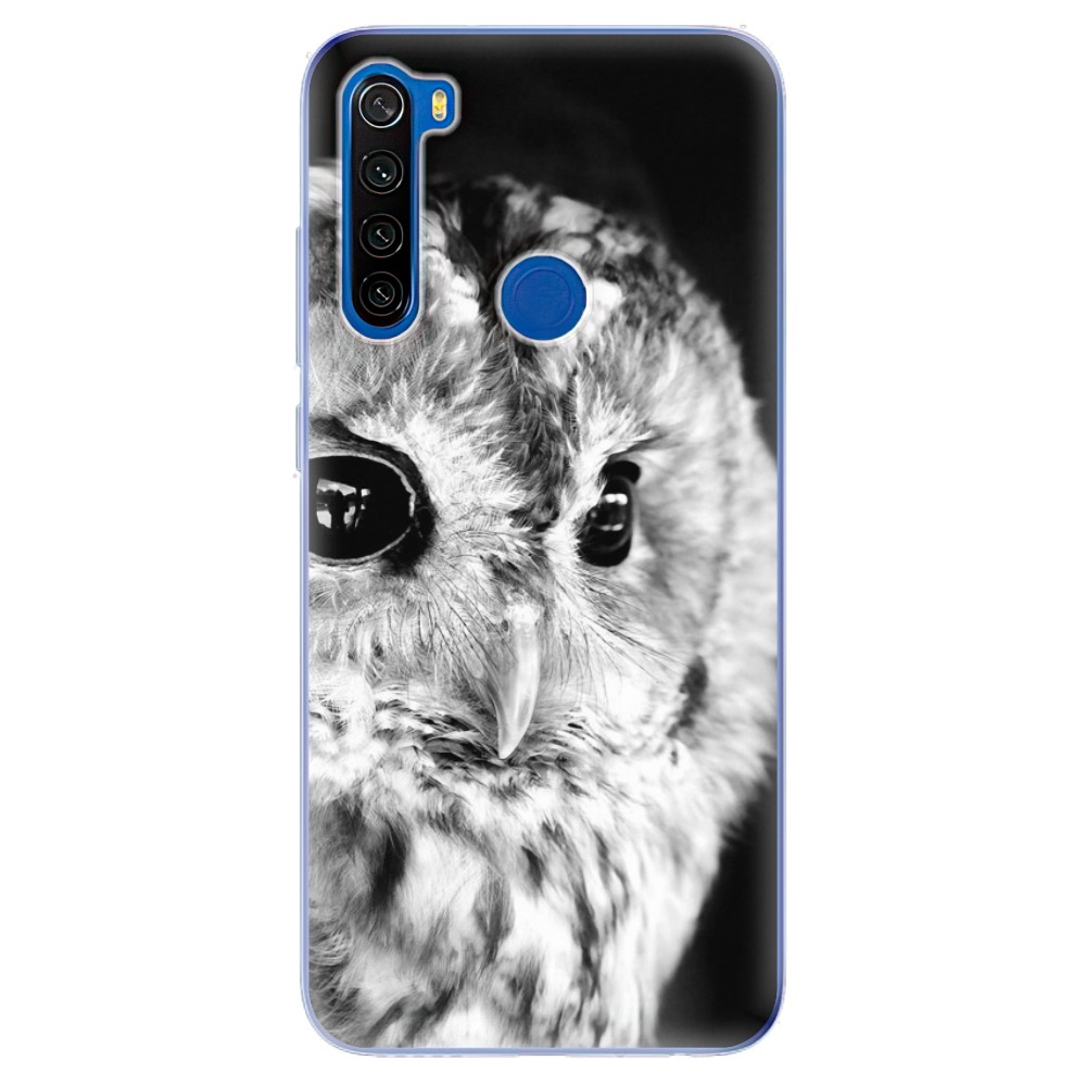 Odolné silikonové pouzdro iSaprio - BW Owl - Xiaomi Redmi Note 8T