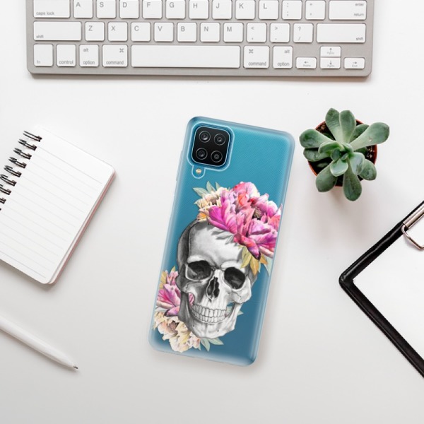 Odolné silikonové pouzdro iSaprio - Pretty Skull - Samsung Galaxy A12