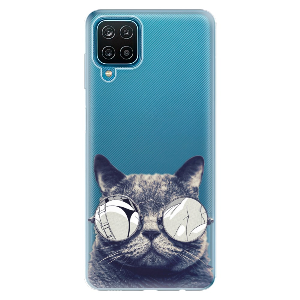 Odolné silikonové pouzdro iSaprio - Crazy Cat 01 - Samsung Galaxy A12