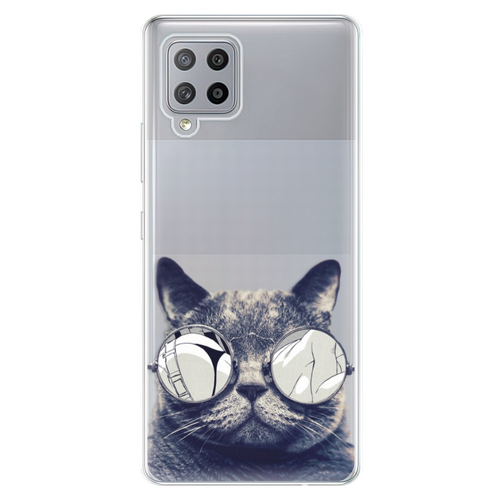 Odolné silikonové pouzdro iSaprio - Crazy Cat 01 - Samsung Galaxy A42