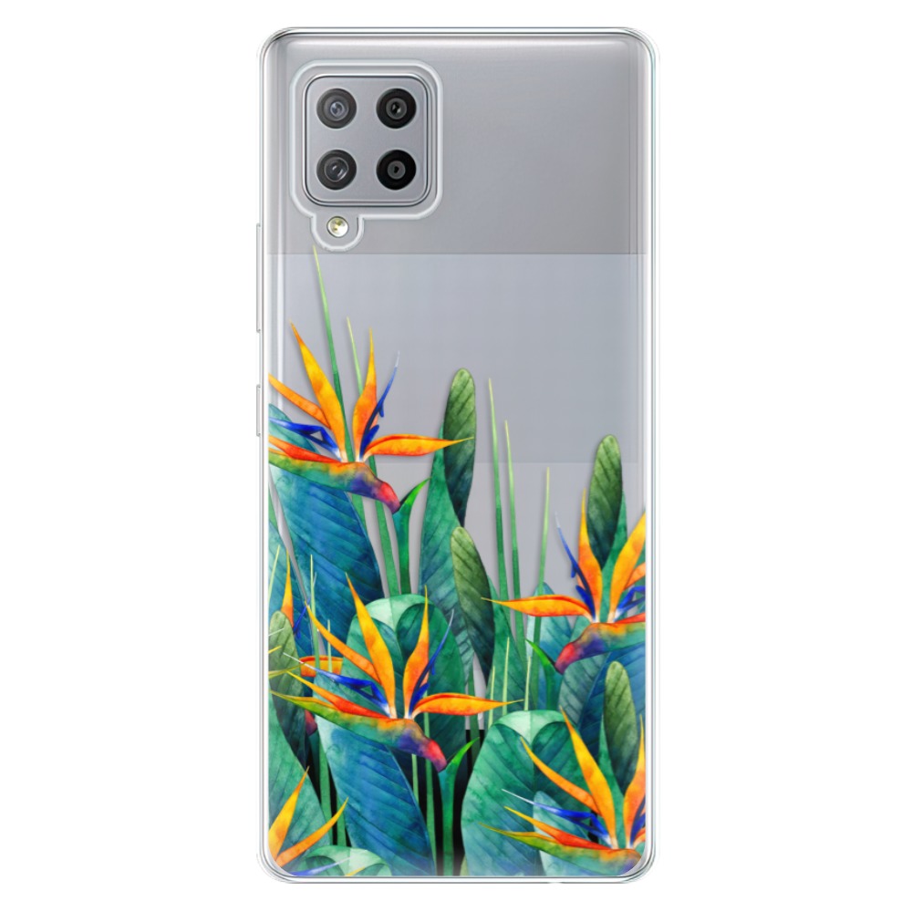 Odolné silikonové pouzdro iSaprio - Exotic Flowers - Samsung Galaxy A42