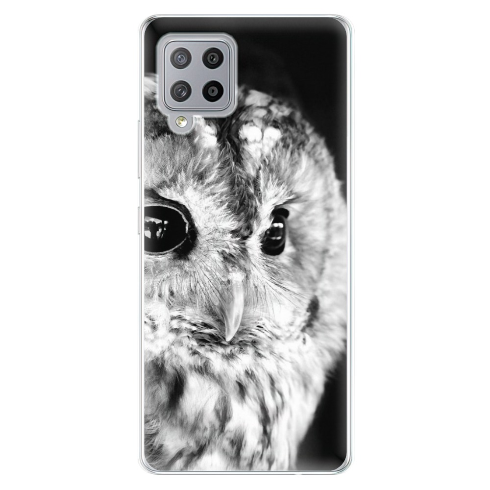 Odolné silikonové pouzdro iSaprio - BW Owl - Samsung Galaxy A42