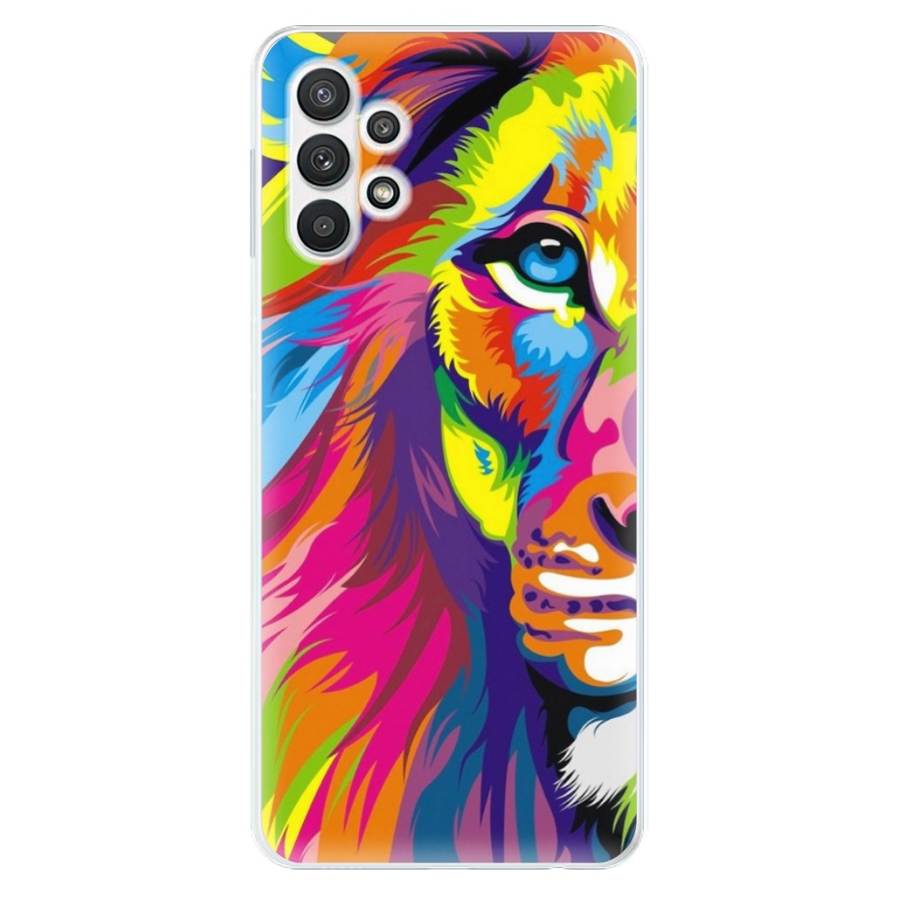 Odolné silikonové pouzdro iSaprio - Rainbow Lion na mobil Samsung Galaxy A32 5G (Odolný silikonový kryt, obal, pouzdro iSaprio - Rainbow Lion na mobilní telefon Samsung Galaxy A32 5G)