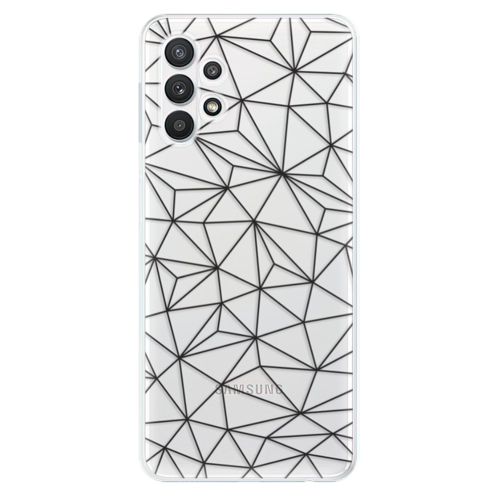 Odolné silikonové pouzdro iSaprio - Abstract Triangles 03 - black na mobil Samsung Galaxy A32 5G (Odolný silikonový kryt, obal, pouzdro iSaprio - Abstract Triangles 03 - black na mobilní telefon Samsung Galaxy A32 5G)
