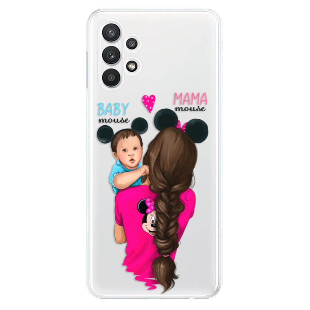 Odolné silikonové pouzdro iSaprio - Mama Mouse Brunette and Boy - Samsung Galaxy A32 5G