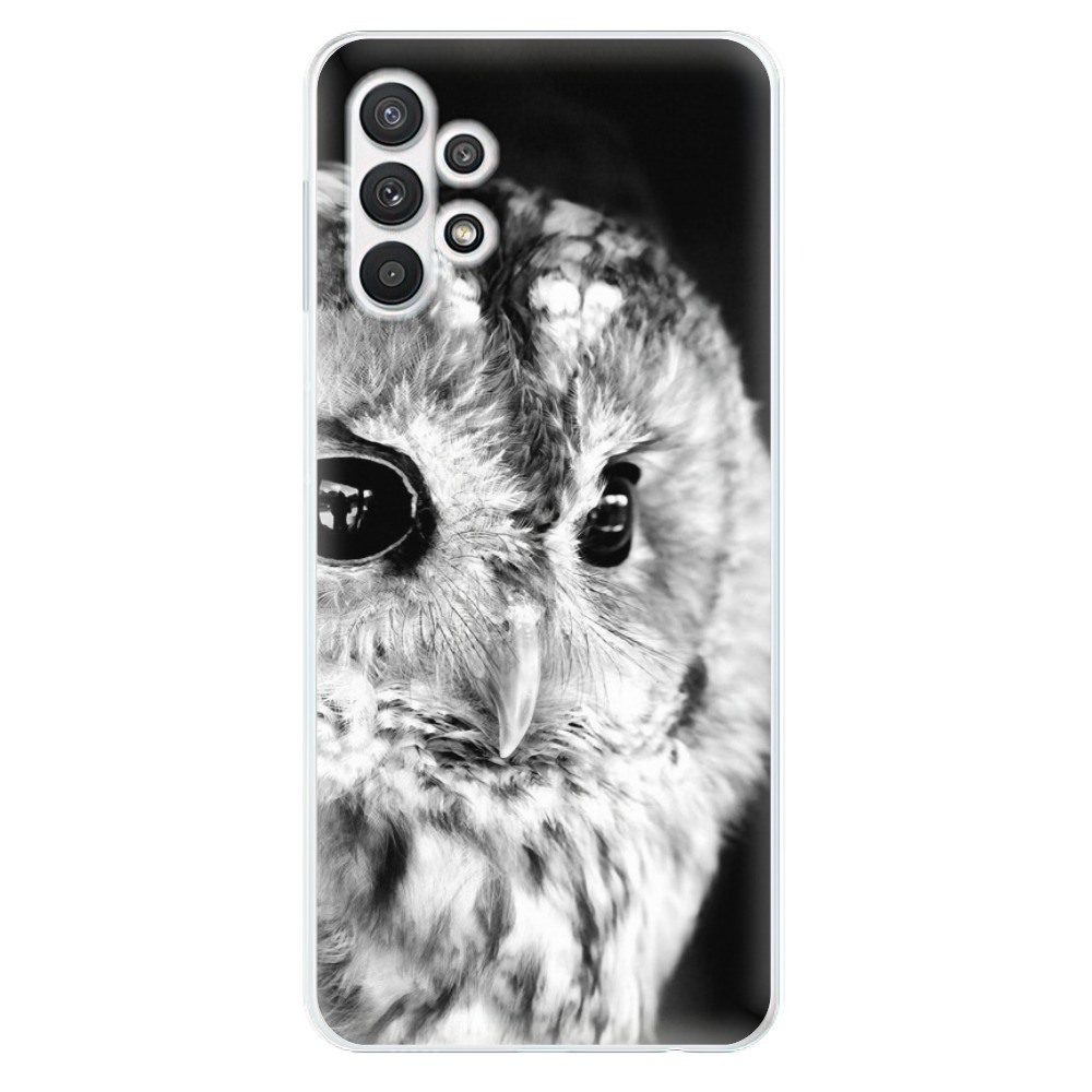Odolné silikonové pouzdro iSaprio - BW Owl na mobil Samsung Galaxy A32 5G (Odolný silikonový kryt, obal, pouzdro iSaprio - BW Owl na mobilní telefon Samsung Galaxy A32 5G)