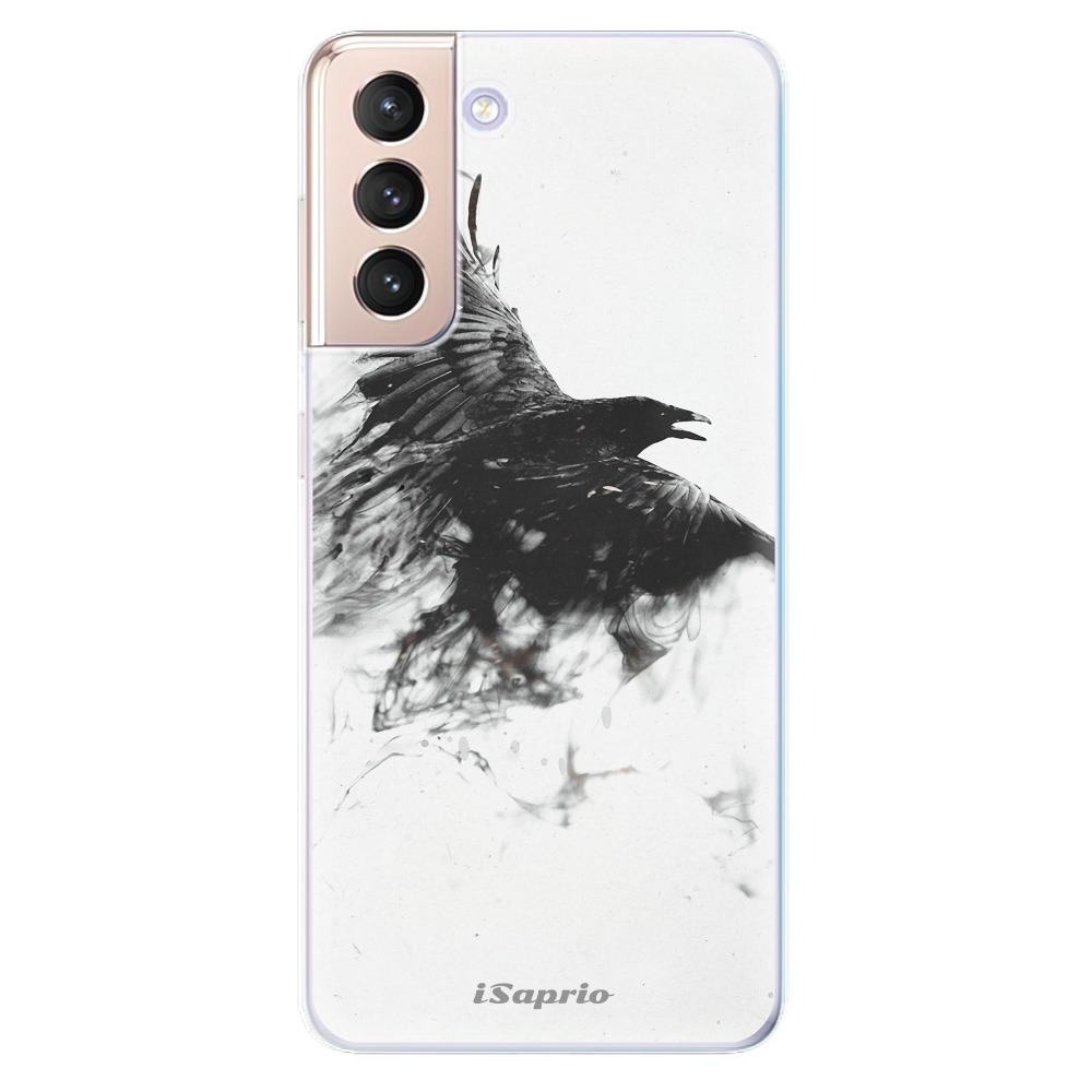 Odolné silikonové pouzdro iSaprio - Dark Bird 01 na mobil Samsung Galaxy S21 5G (Odolný silikonový kryt, obal, pouzdro iSaprio - Dark Bird 01 na mobilní telefon Samsung Galaxy S21 5G)
