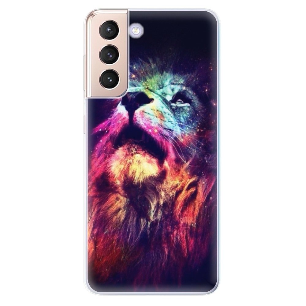 Odolné silikonové pouzdro iSaprio - Lion in Colors na mobil Samsung Galaxy S21 5G (Odolný silikonový kryt, obal, pouzdro iSaprio - Lion in Colors na mobilní telefon Samsung Galaxy S21 5G)