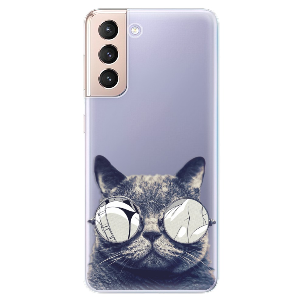 Odolné silikonové pouzdro iSaprio - Crazy Cat 01 na mobil Samsung Galaxy S21 5G (Odolný silikonový kryt, obal, pouzdro iSaprio - Crazy Cat 01 na mobilní telefon Samsung Galaxy S21 5G)