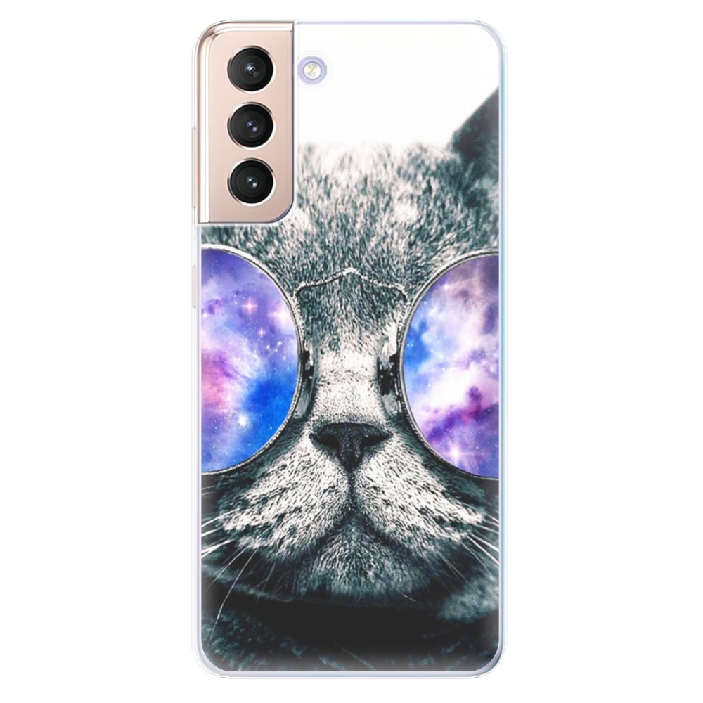 Odolné silikonové pouzdro iSaprio - Galaxy Cat na mobil Samsung Galaxy S21 5G (Odolný silikonový kryt, obal, pouzdro iSaprio - Galaxy Cat na mobilní telefon Samsung Galaxy S21 5G)