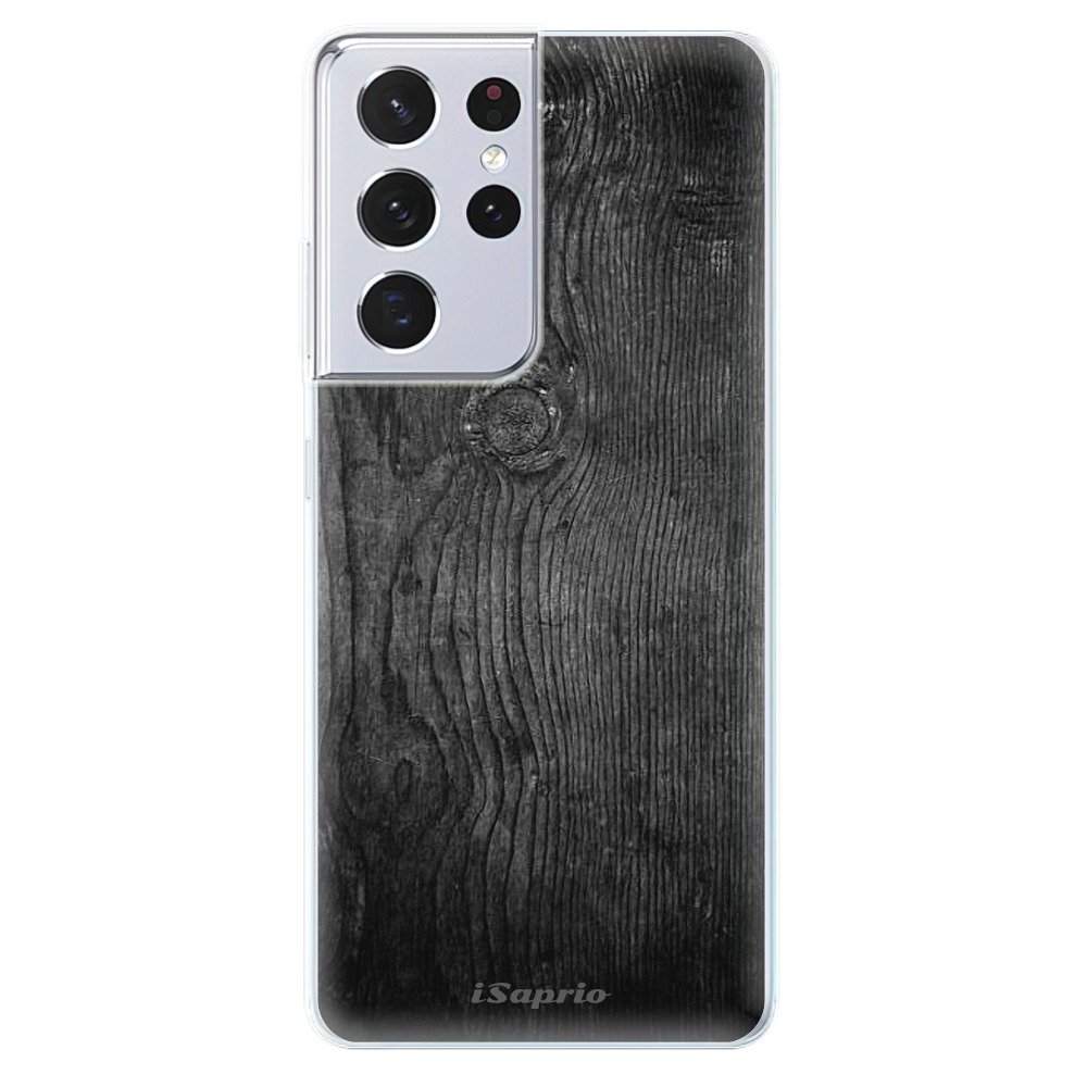 Odolné silikonové pouzdro iSaprio - Black Wood 13 na mobil Samsung Galaxy S21 Ultra 5G (Odolný silikonový kryt, obal, pouzdro iSaprio - Black Wood 13 na mobilní telefon Samsung Galaxy S21 Ultra 5G)