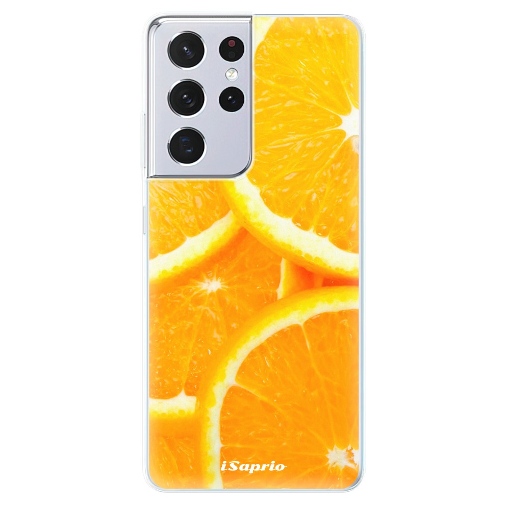 Odolné silikonové pouzdro iSaprio - Orange 10 - Samsung Galaxy S21 Ultra