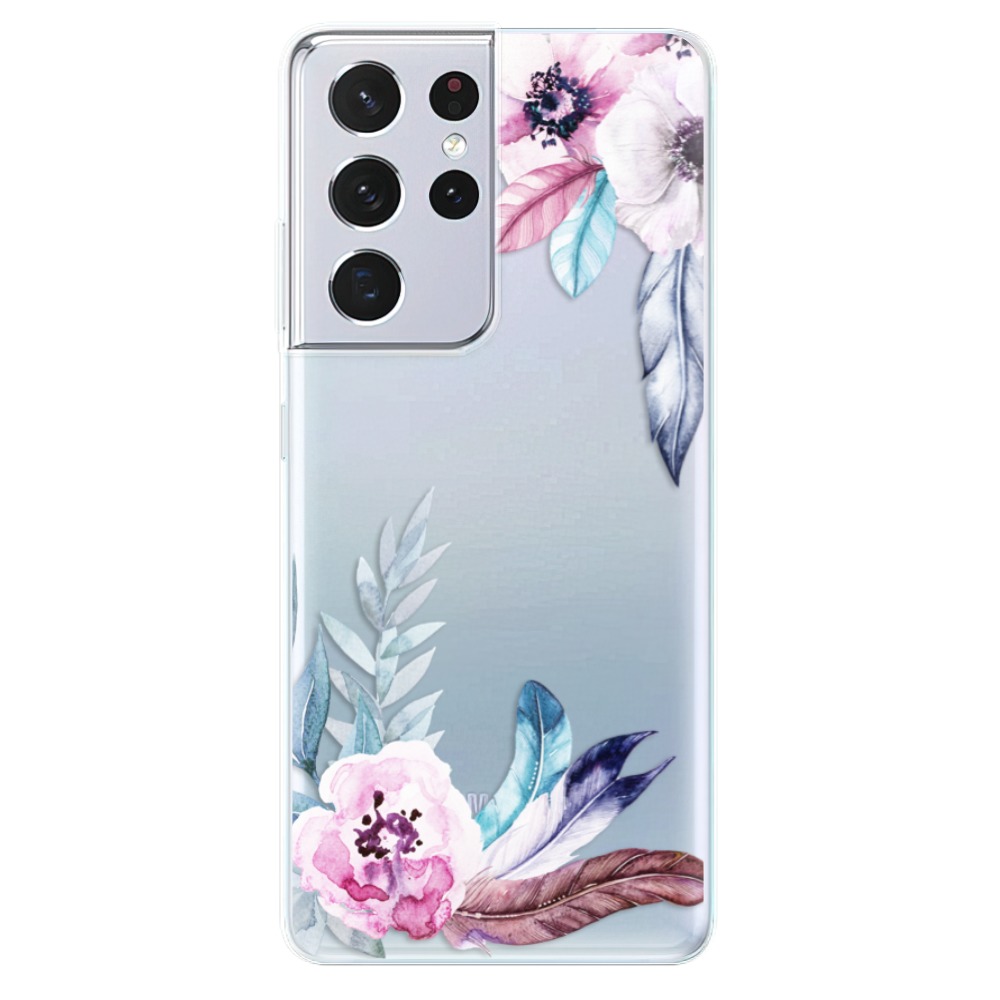 Odolné silikonové pouzdro iSaprio - Flower Pattern 04 na mobil Samsung Galaxy S21 Ultra 5G (Odolný silikonový kryt, obal, pouzdro iSaprio - Flower Pattern 04 na mobilní telefon Samsung Galaxy S21 Ultra 5G)