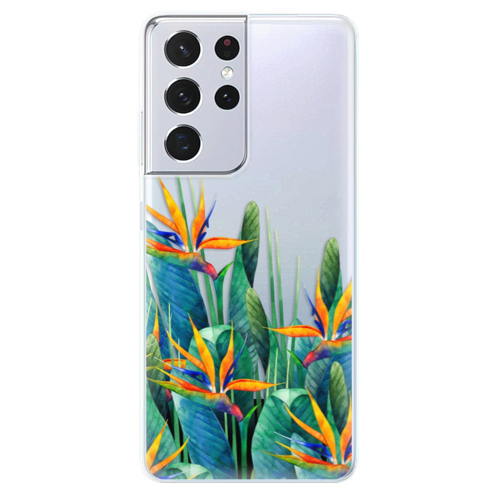 Odolné silikonové pouzdro iSaprio - Exotic Flowers - Samsung Galaxy S21 Ultra