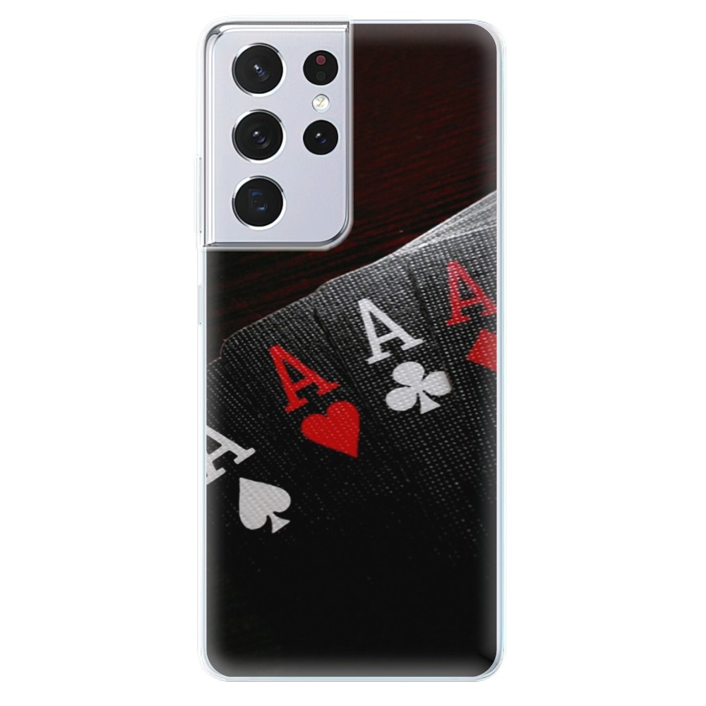 Odolné silikonové pouzdro iSaprio - Poker - Samsung Galaxy S21 Ultra