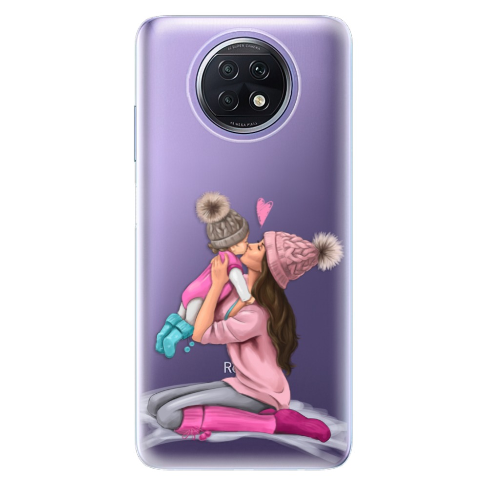 Odolné silikonové pouzdro iSaprio - Kissing Mom - Brunette and Girl - Xiaomi Redmi Note 9T