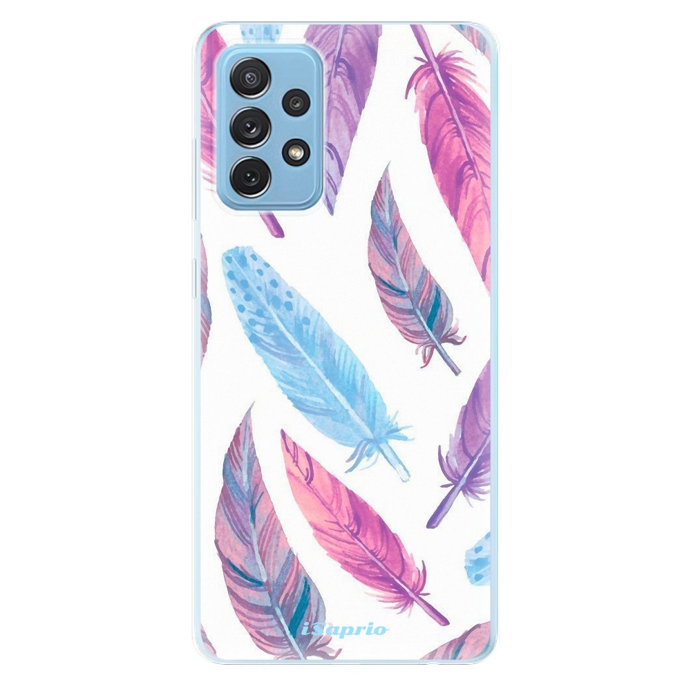 Odolné silikonové pouzdro iSaprio - Feather Pattern 10 - Samsung Galaxy A72