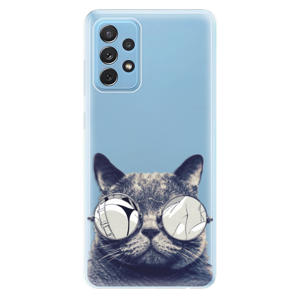 Odolné silikonové pouzdro iSaprio - Crazy Cat 01 na mobil Samsung Galaxy A72 (Odolný silikonový obal, kryt, pouzdro iSaprio - Crazy Cat 01 na mobilní telefon Samsung Galaxy A72)