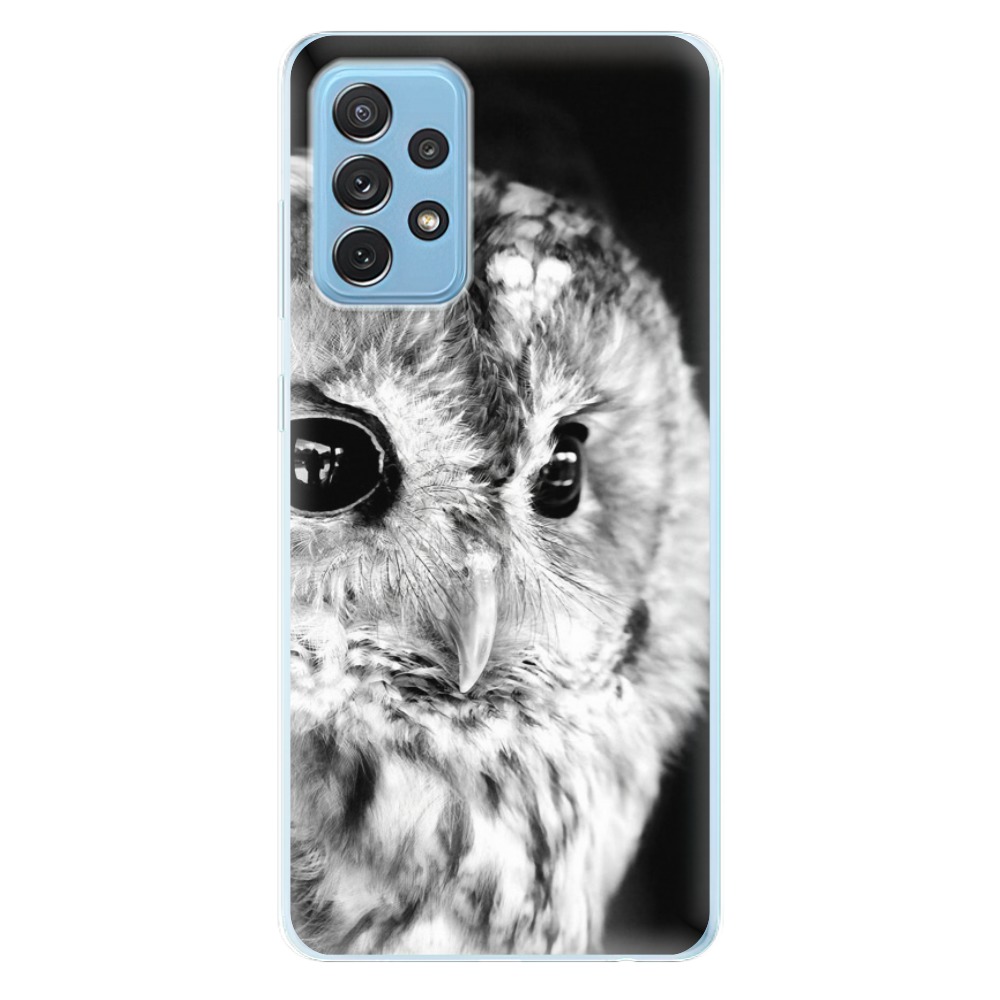 Odolné silikonové pouzdro iSaprio - BW Owl - Samsung Galaxy A72