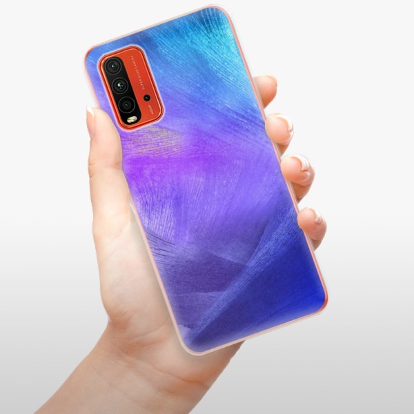 Odolné silikonové pouzdro iSaprio - Purple Feathers - Xiaomi Redmi 9T