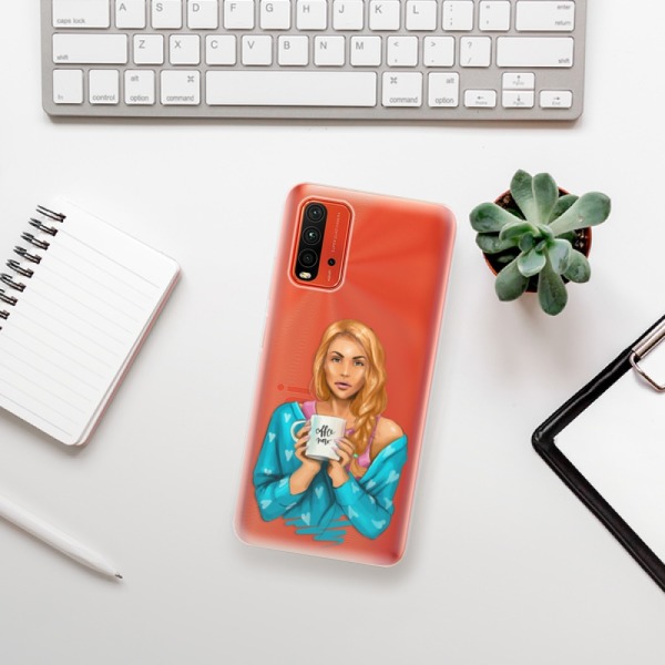 Odolné silikonové pouzdro iSaprio - Coffe Now - Redhead - Xiaomi Redmi 9T