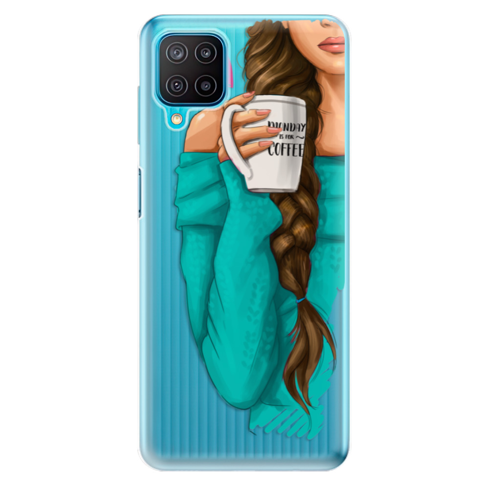 Odolné silikonové pouzdro iSaprio - My Coffe and Brunette Girl - Samsung Galaxy M12